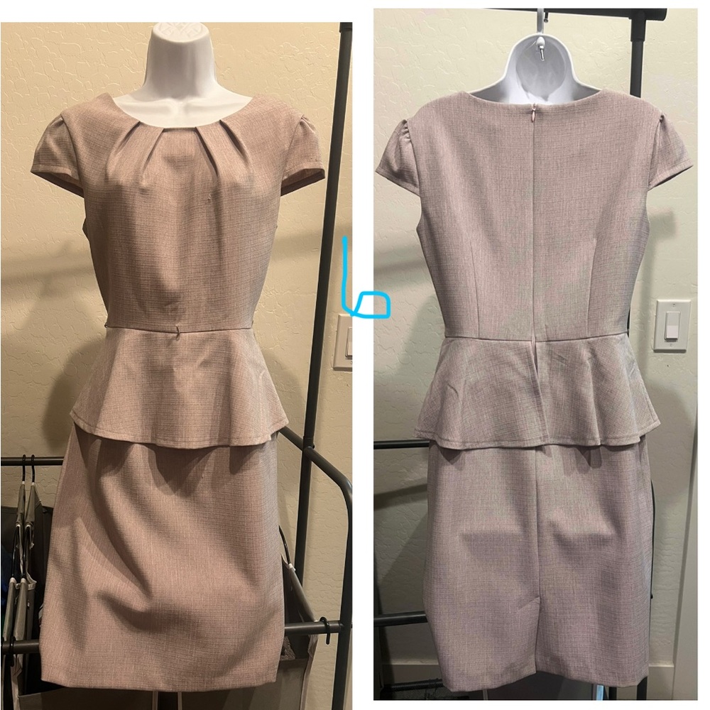Elegant Pink Peplum Dress